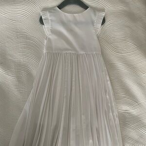 Toddler girls long white dress - worn only once! No stains!